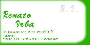 renato vrba business card